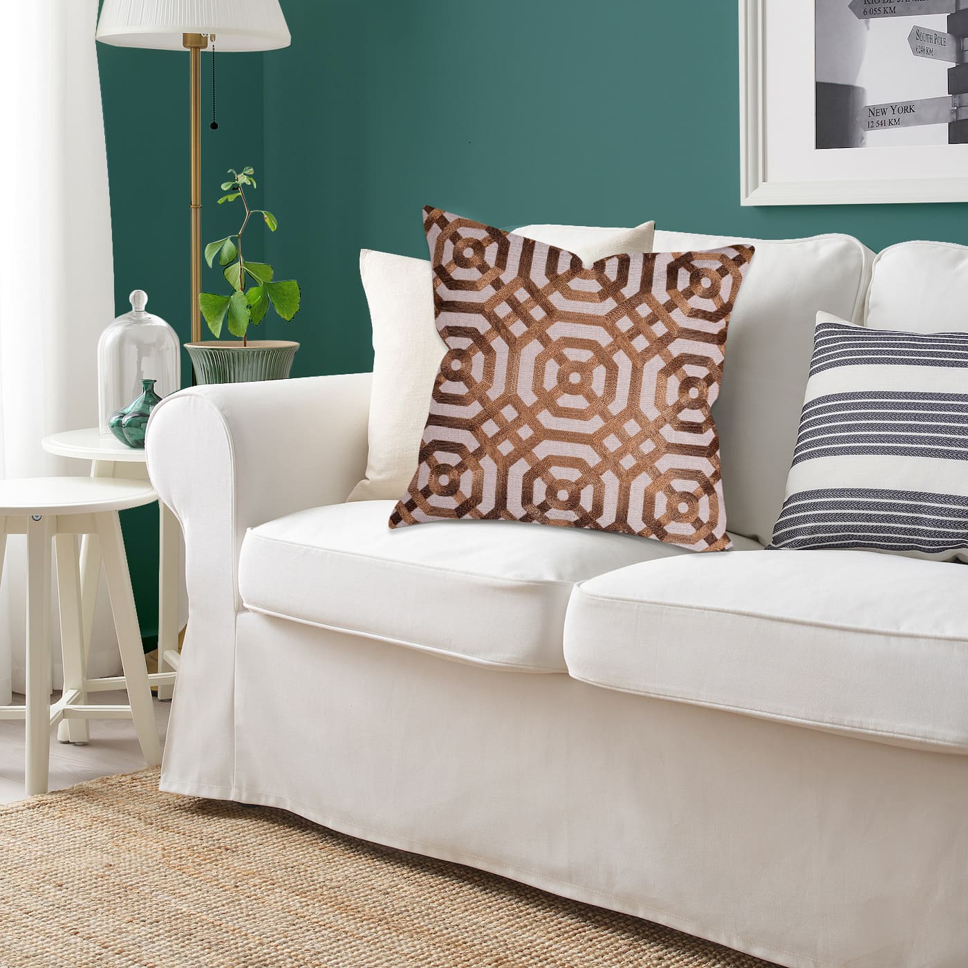 Brown Throw Pillow Covers - 20 x 20 inches