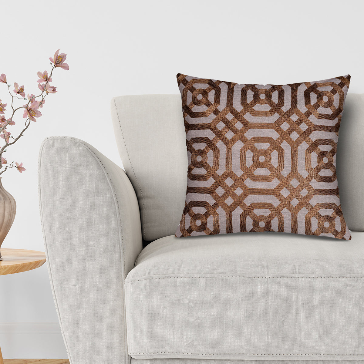 Brown Throw Pillow Covers - 20 x 20 inches