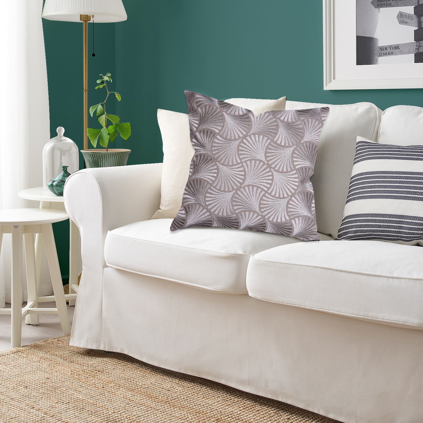 Beige Brown Throw Pillow Covers - 20 x 20 inches