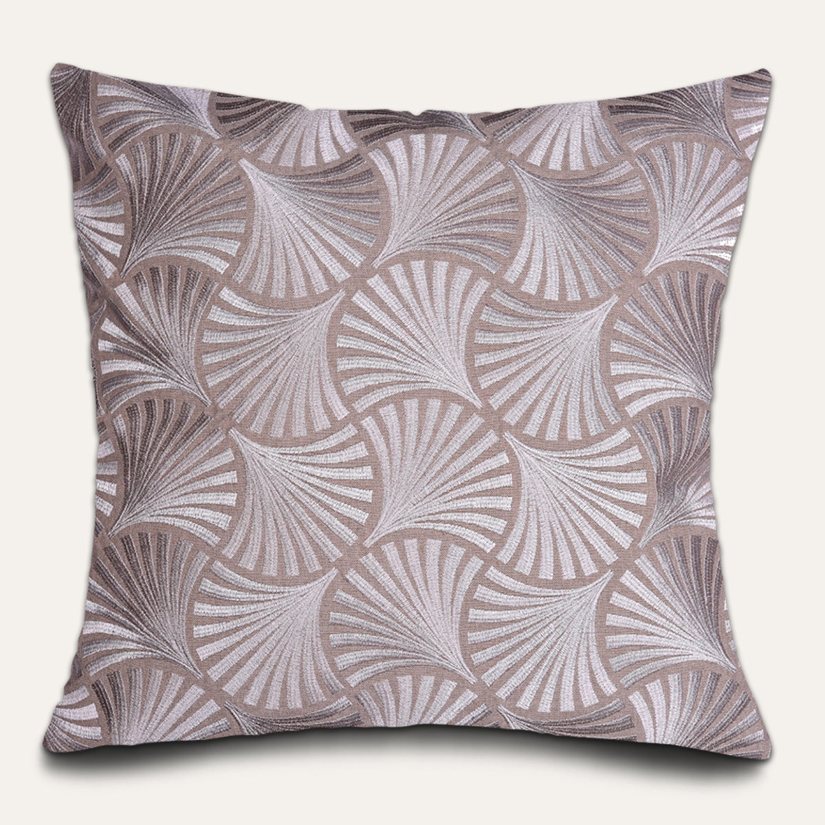 Beige Brown Throw Pillow Covers - 20 x 20 inches