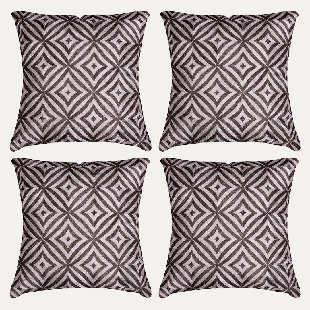 Beige Brown Throw Pillow Covers - 20 x 20 inches