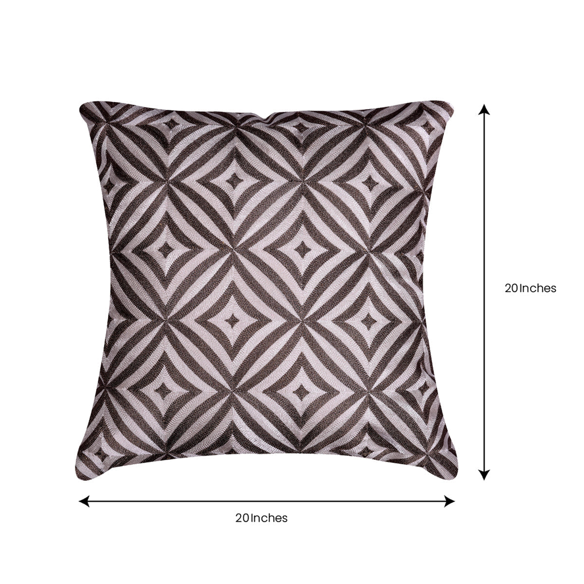Beige Brown Throw Pillow Covers - 20 x 20 inches