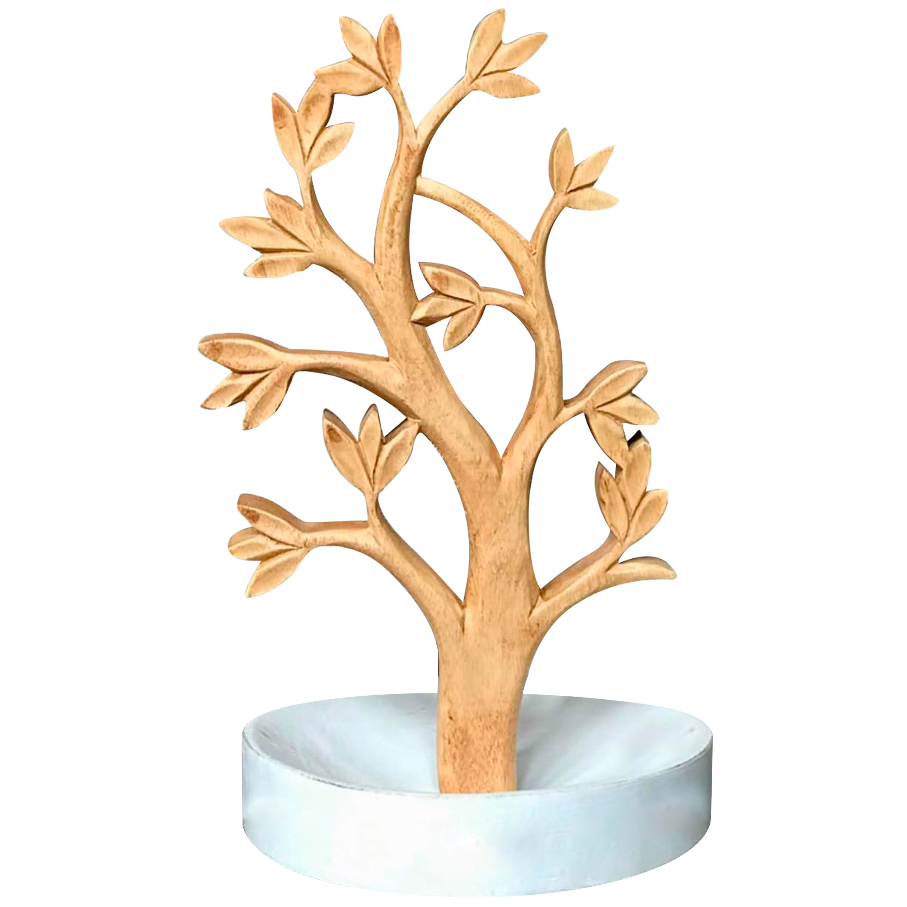Timber Grace – Solid Wood Jewelry Tree, Handmade Decorative Organizer Stand, Gift for Mom