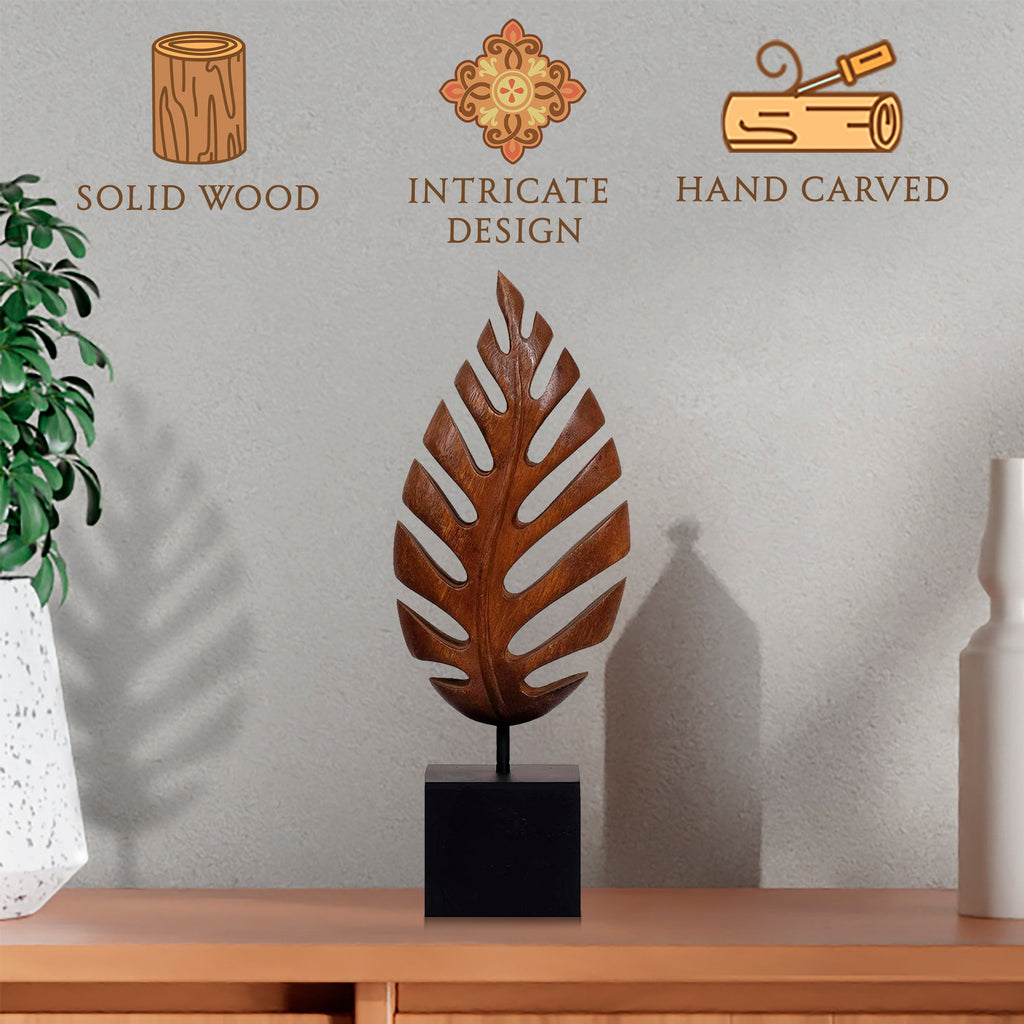 Madilyn Leaf – Hand-Carved Wooden Sculpture, Artistic Home Décor, Gift for Mom