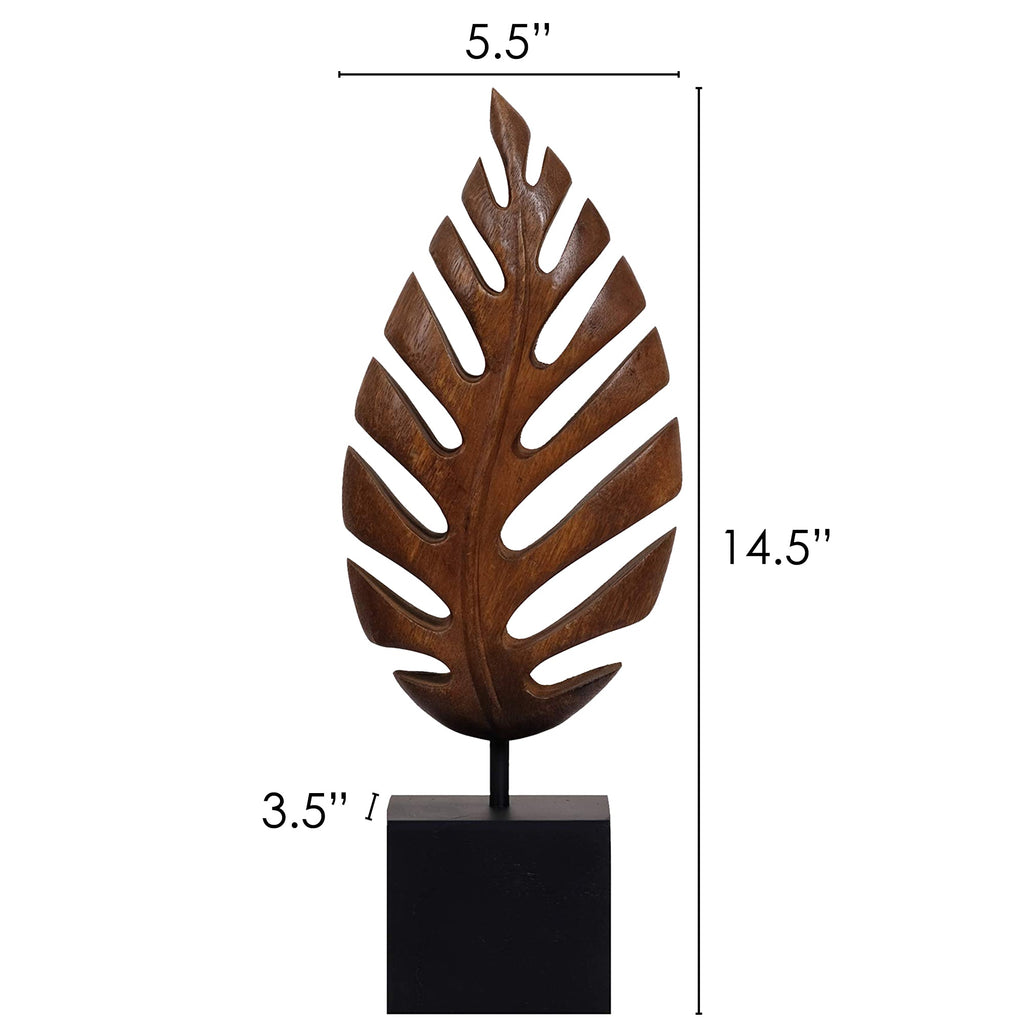 Madilyn Leaf – Hand-Carved Wooden Sculpture, Artistic Home Décor, Gift for Mom