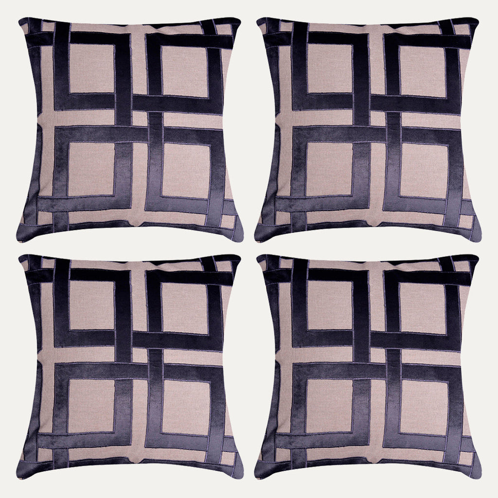 Beige Brown Throw Pillow Covers - 20 x 20 inches
