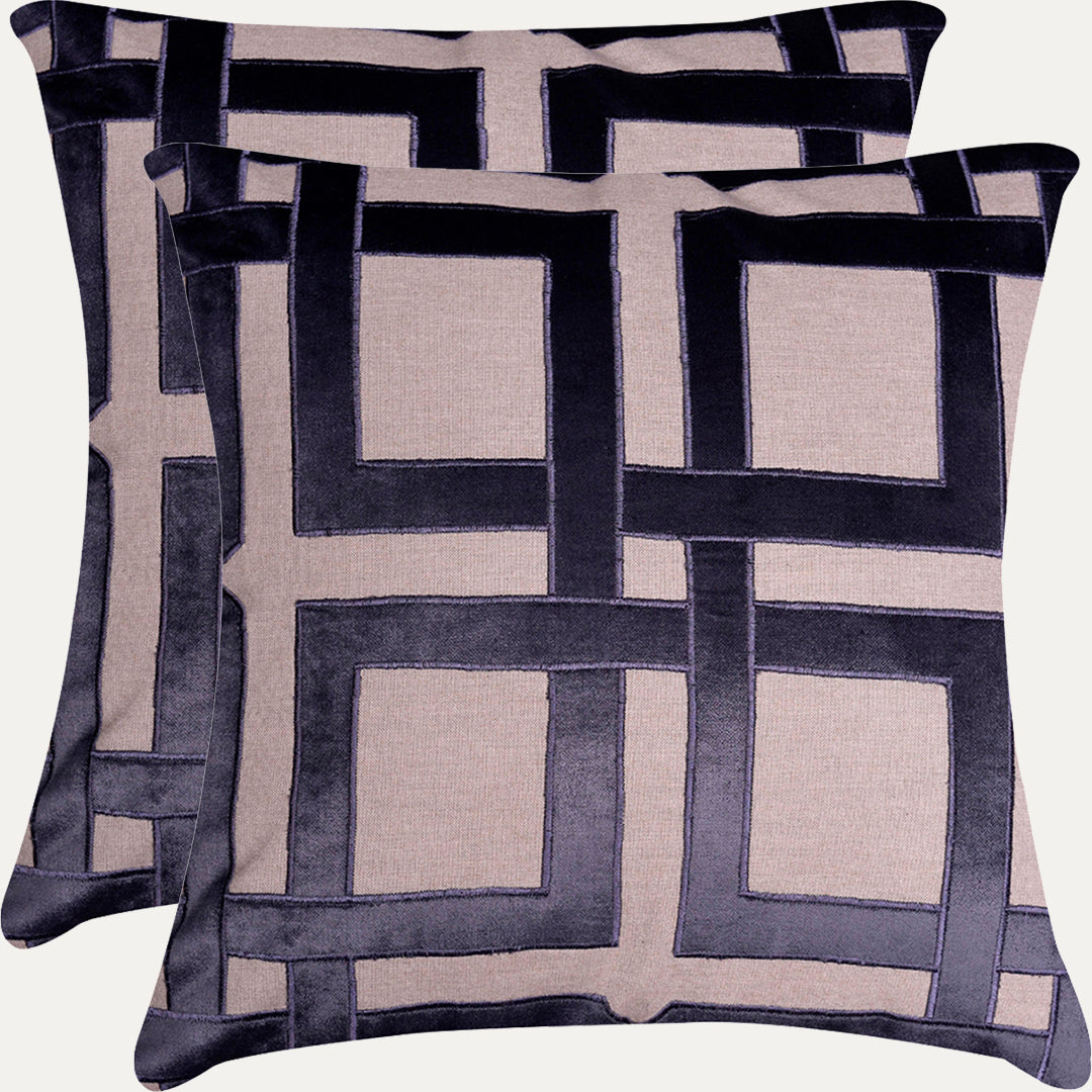 Beige Brown Throw Pillow Covers - 20 x 20 inches