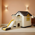 Yellow 7-In-1 Outdoor Kids Playhouse With Slide And Picnic