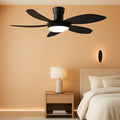 48 Inch Black Ceiling Fan With DC Motor Remote LED