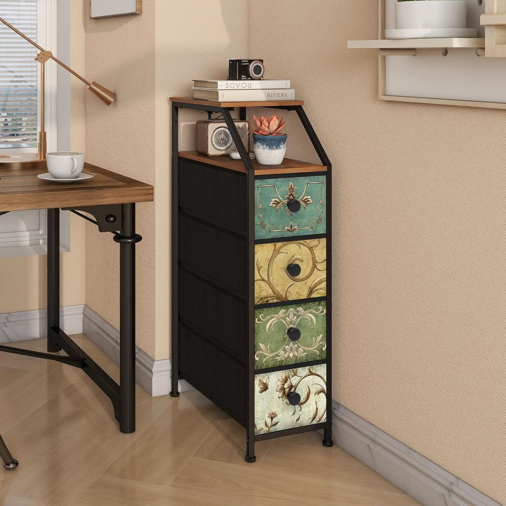 Narrow Tall Dresser With Integrated Charging Station