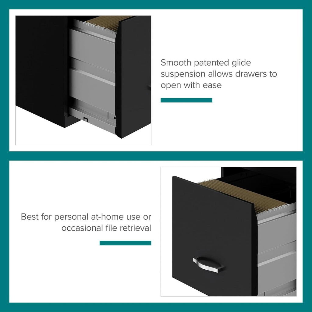 Locking 3 Drawer File Cabinet For Home Office Storage
