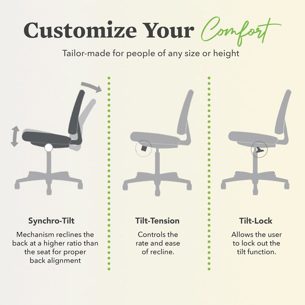 Wave High Back Ergonomic Office Chair With Breathable Mesh Back 360 Swivel
