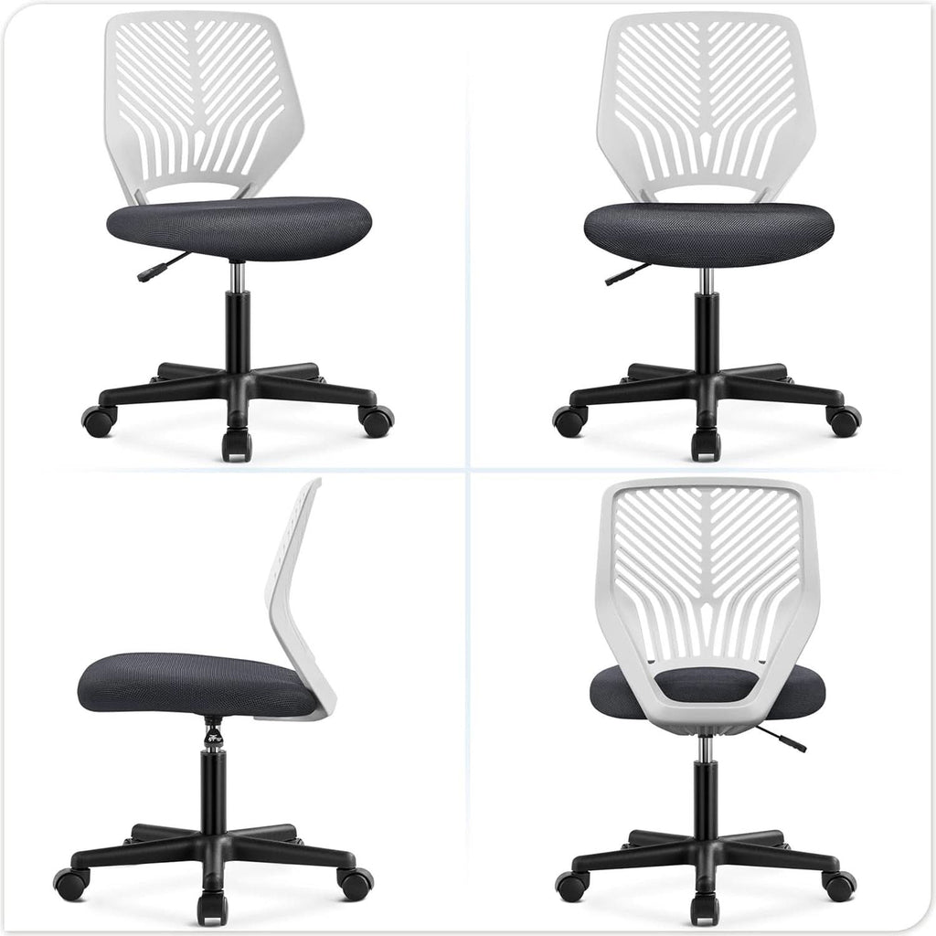 Dark Gray Ergonomic Adjustable Desk Chair Lumbar Support