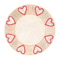 Valentine Hearts Handwoven Iraca Palm Placemat