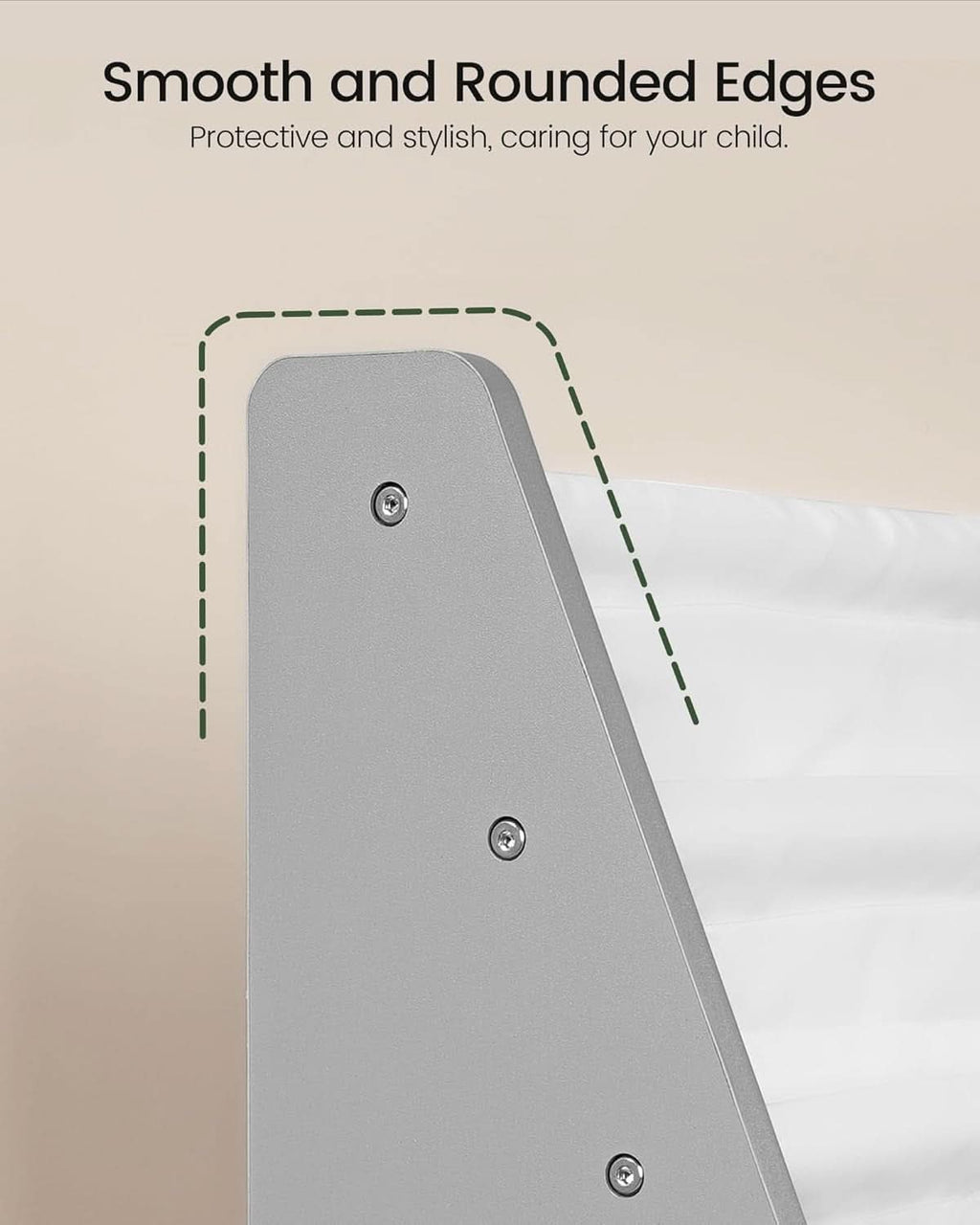 6 Tier Kids Bookshelf White And Gray Sling Book Organizer
