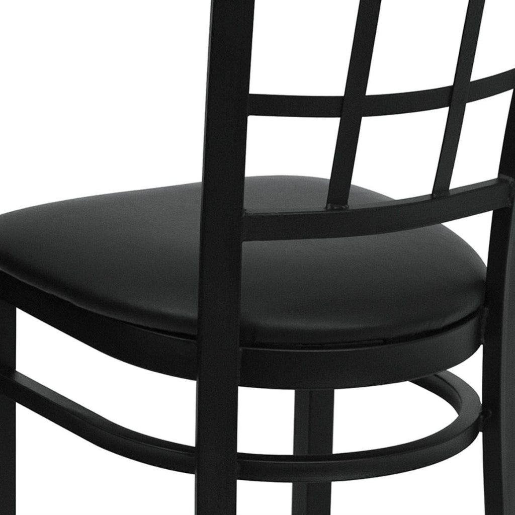 Hercules Series Window Back Restaurant Chair Black
