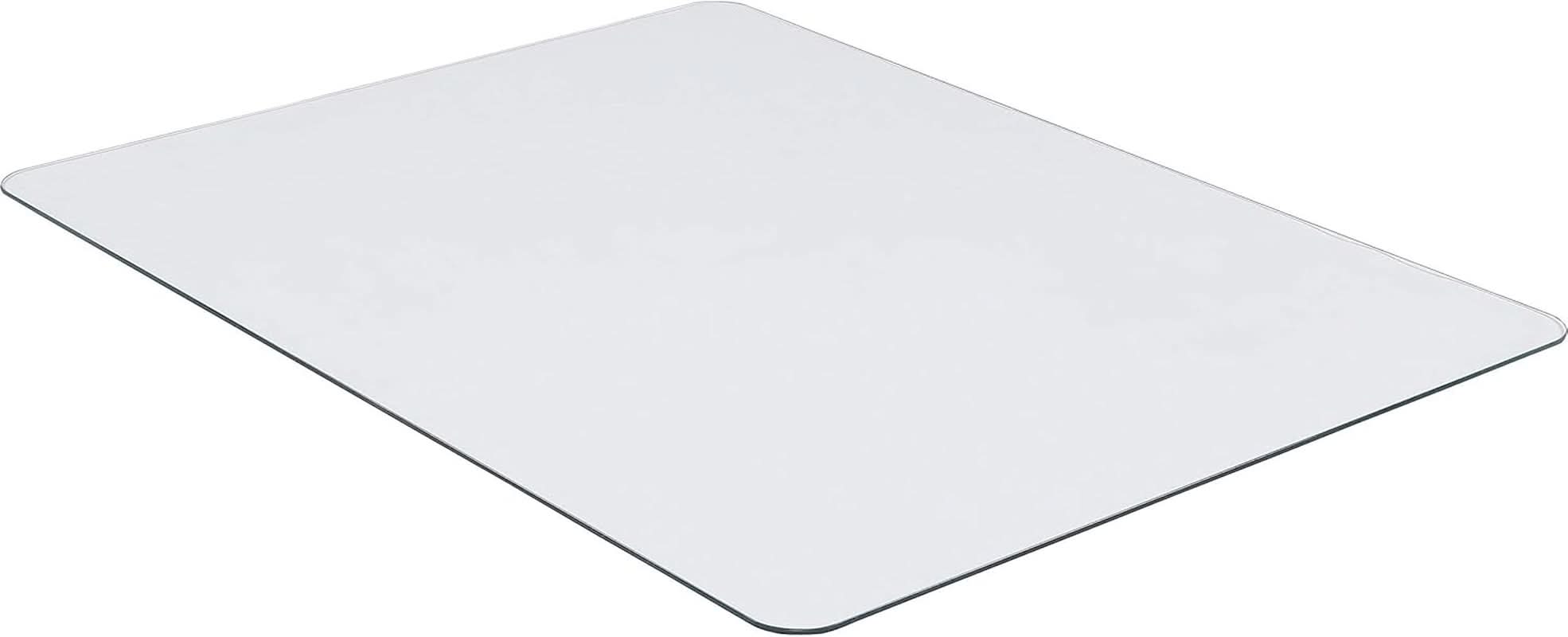 46 Inch Tempered Glass Office Chair Mat Protects Floors