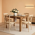 Solid Pine Farmhouse Dining Table In Antique Finish