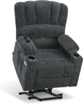Dark Grey Power Lift Recliner With Massage And USB Charging