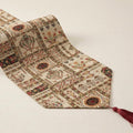 DaDalogy Bedding Cottage Mughal Floral Woven Tapestry Table Runner, Light Fleur White Botanical Vintage (18196)