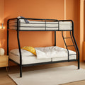 Hollywood Twin Over Full Metal Bunk Bed With Guardrails