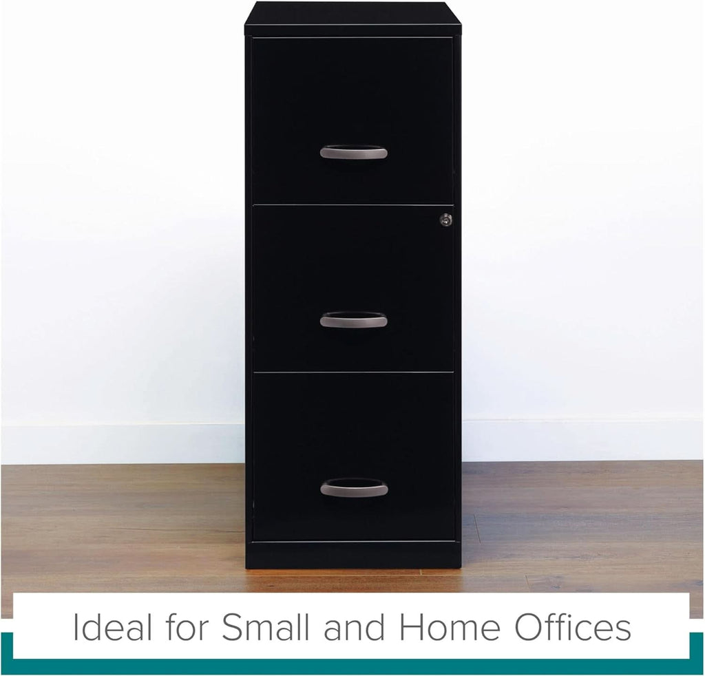 SOHO 18 Inch 3 Drawer Vertical File Cabinet With Lock