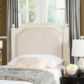 Tufted Linen Rustic Beige Headboard for Twin Beds