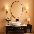 Oval Mirror 20x30 Black Bathroom Vanity Wall Mount