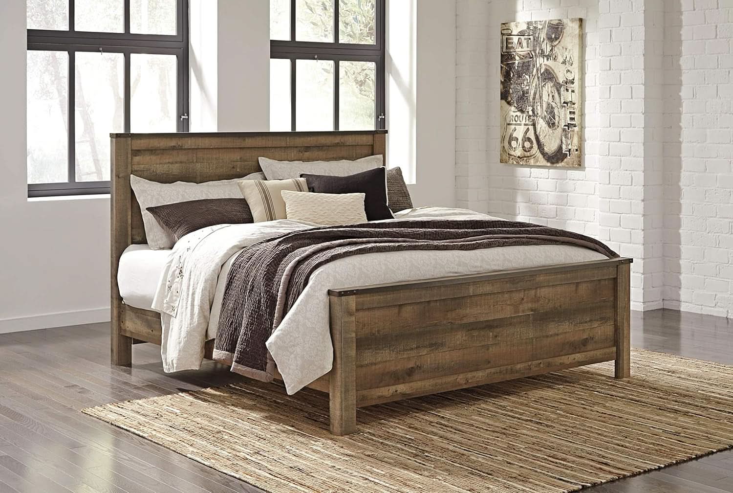Rustic King Headboard with Charming Plank Details