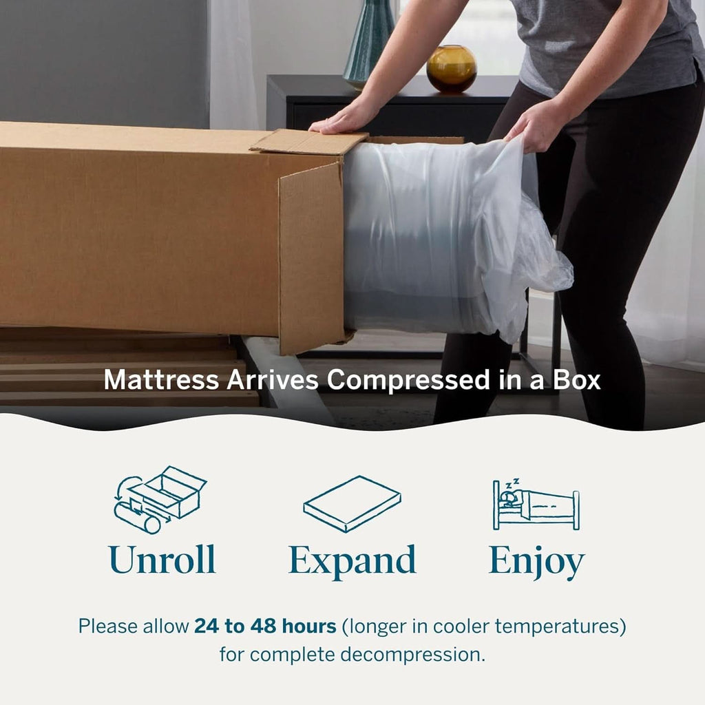 Full Size Memory Foam Mattress Bamboo Charcoal Gel Infusion