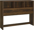 Queen Bookcase Headboard with Dark Pine Finish