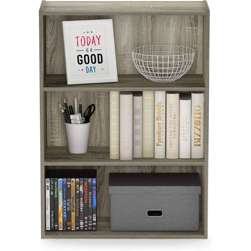 Pasir 3 Tier Open Shelf Bookcase Sonoma Oak Particle Board
