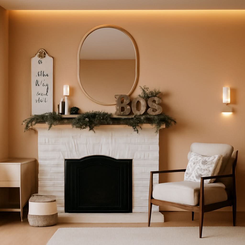 Asymmetrical Gold Mirror 28 By 20 Inches Wood Frame