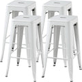 30 Inch Stacking Metal Bar Stool Indoor Outdoor Use