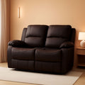 58 Inch Double Wall Hugger Theater Recliner Sofa, Chocolate