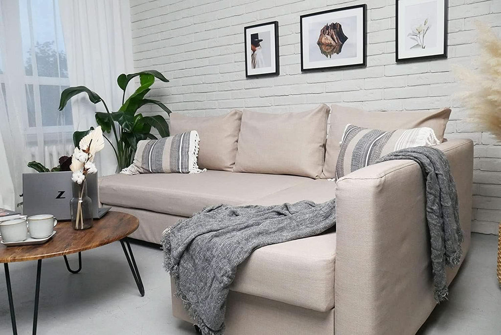 Friheten Slipcover For IKEA Sofa Bed Light Khaki Snug Fit