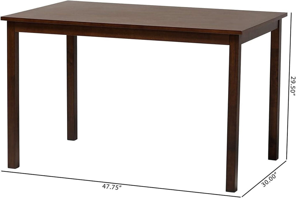 Andrew Modern Dining Table Dark Brown Hardwood Finish