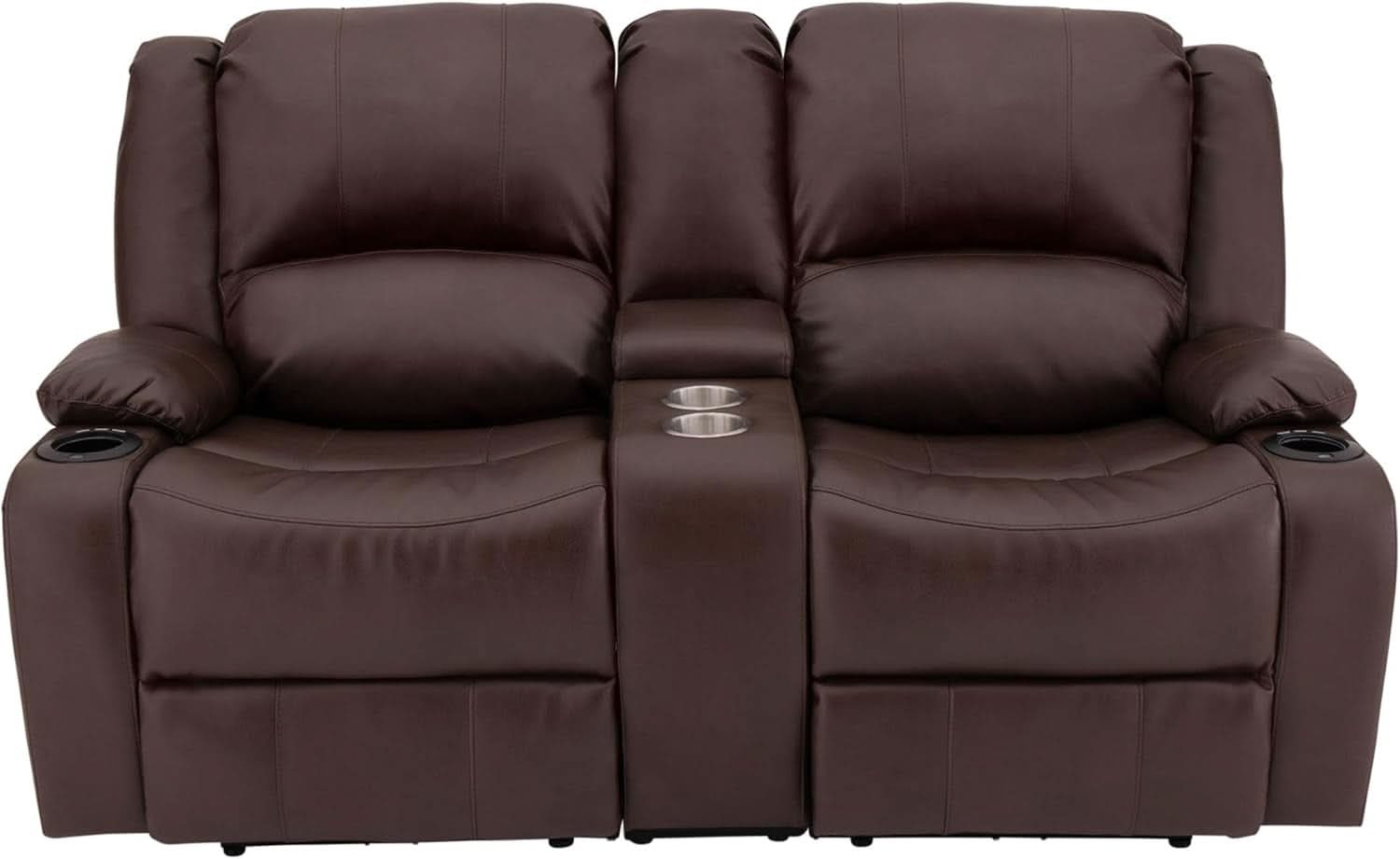 67 Inch Powered RV Wall Hugger Recliner Sofa Mahogany