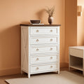 Antique White Forty EightInch Tall Farmhouse Dresser