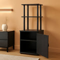 Turn N Tube Tall TV Side Table Storage 2 Tier Blackwood