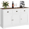Farmhouse Buffet Cabinet With Adjustable Shelves 53 Inch Length
