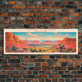 Grand Canyon National Park, Panoramic Arizona Travel Art, National Park Print, Minimalist Travel Art, Midcentury Modern Style Landscape