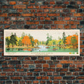 Voyageurs National Park Panoramic Minnesota Travel Art, National Park Print, Minimalist Travel Art, Midcentury Modern Style Landscape