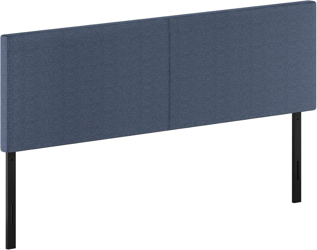 Stylish King Size Upholstered Headboard in Denim