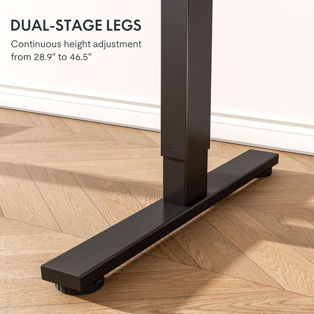Electric Height Adjustable Standing Desk 48 X 24 Black