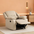 Oatmeal Wall Hugger Manual Recliner Chair For Living Room