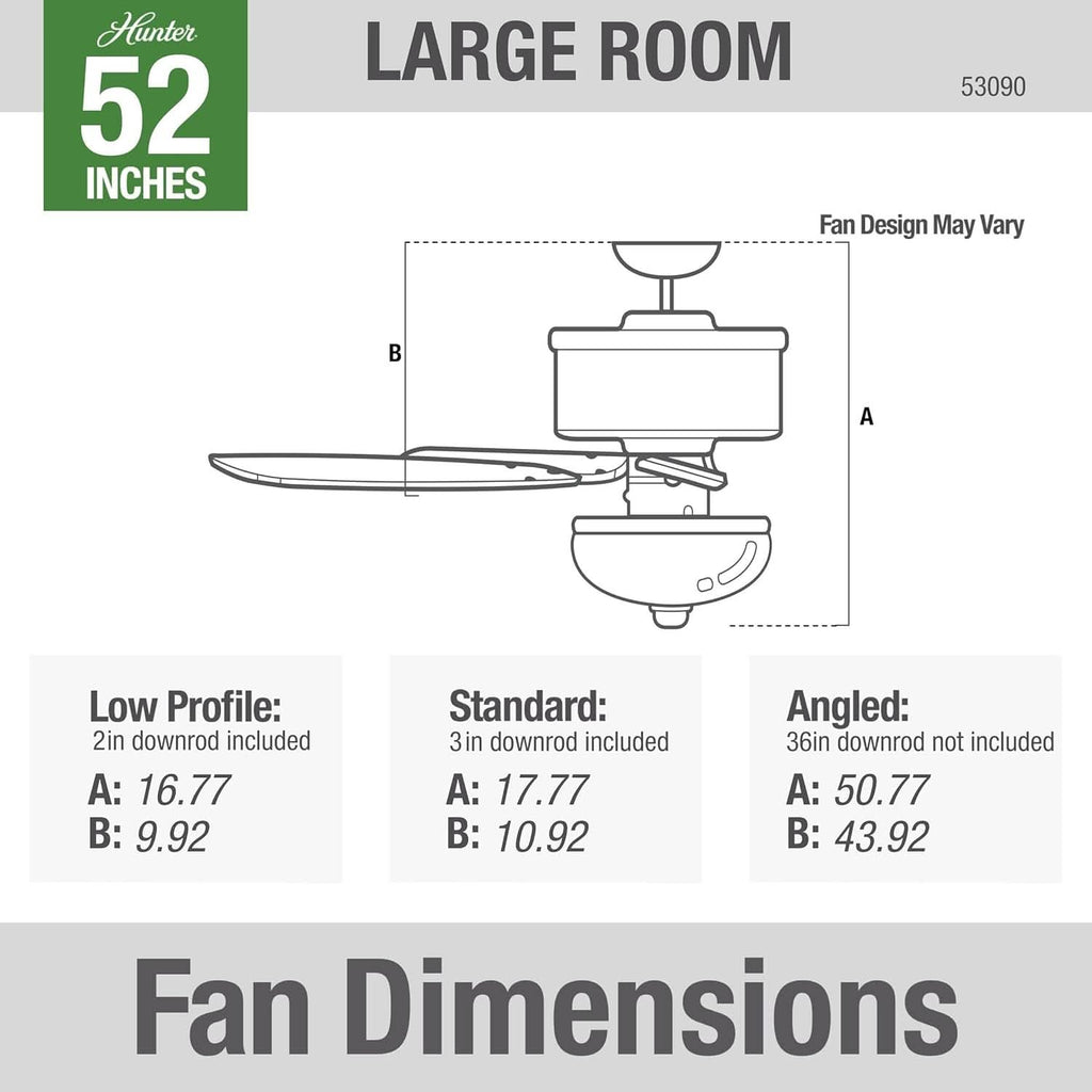 Builder Deluxe 52 Inch Brushed Nickel Indoor Ceiling Fan