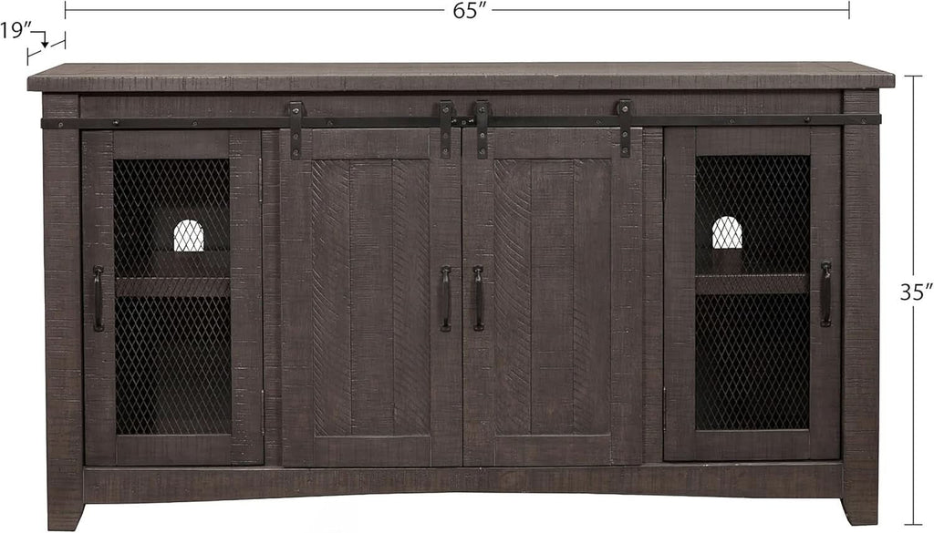 Sierra 65 Inch Grey TV Stand for Living Room Console