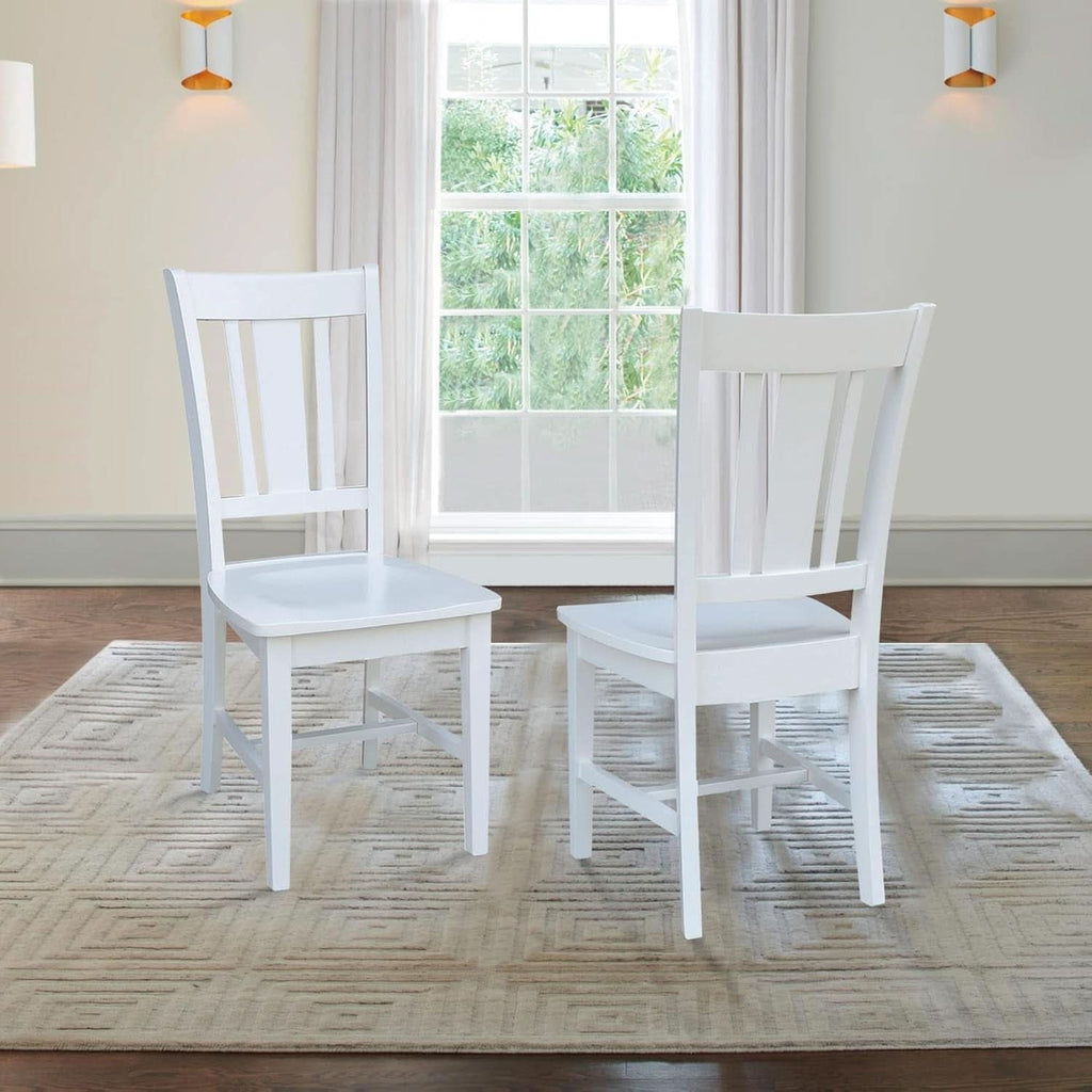 Set of Two White San Remo Splatback Dining Chairs