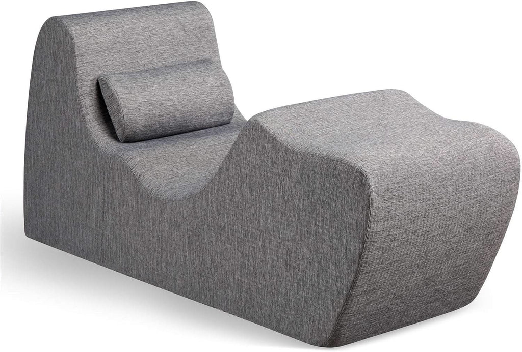 Zero Gravity Chaise Lounger Ergonomic Foam Support Grey